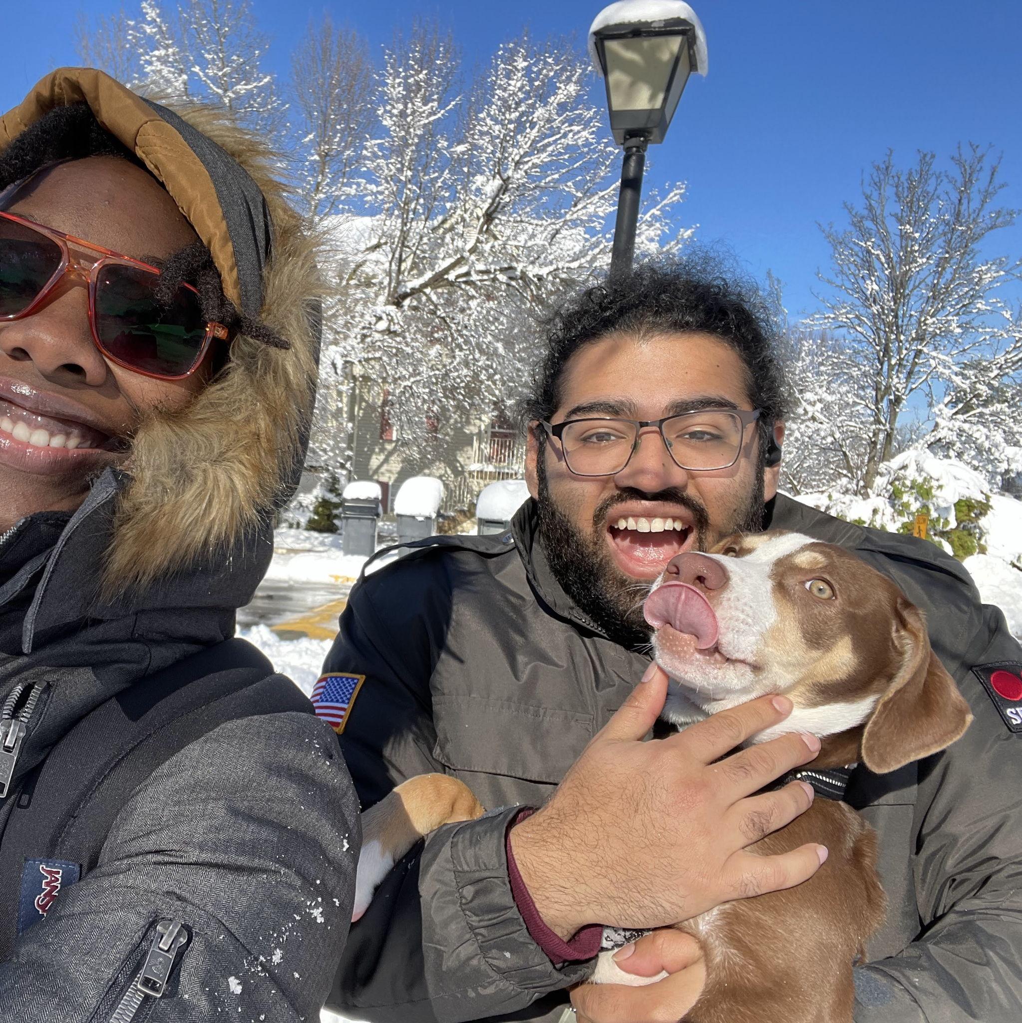our first snow storm! we had to walk because the power was out and the roads weren't treated