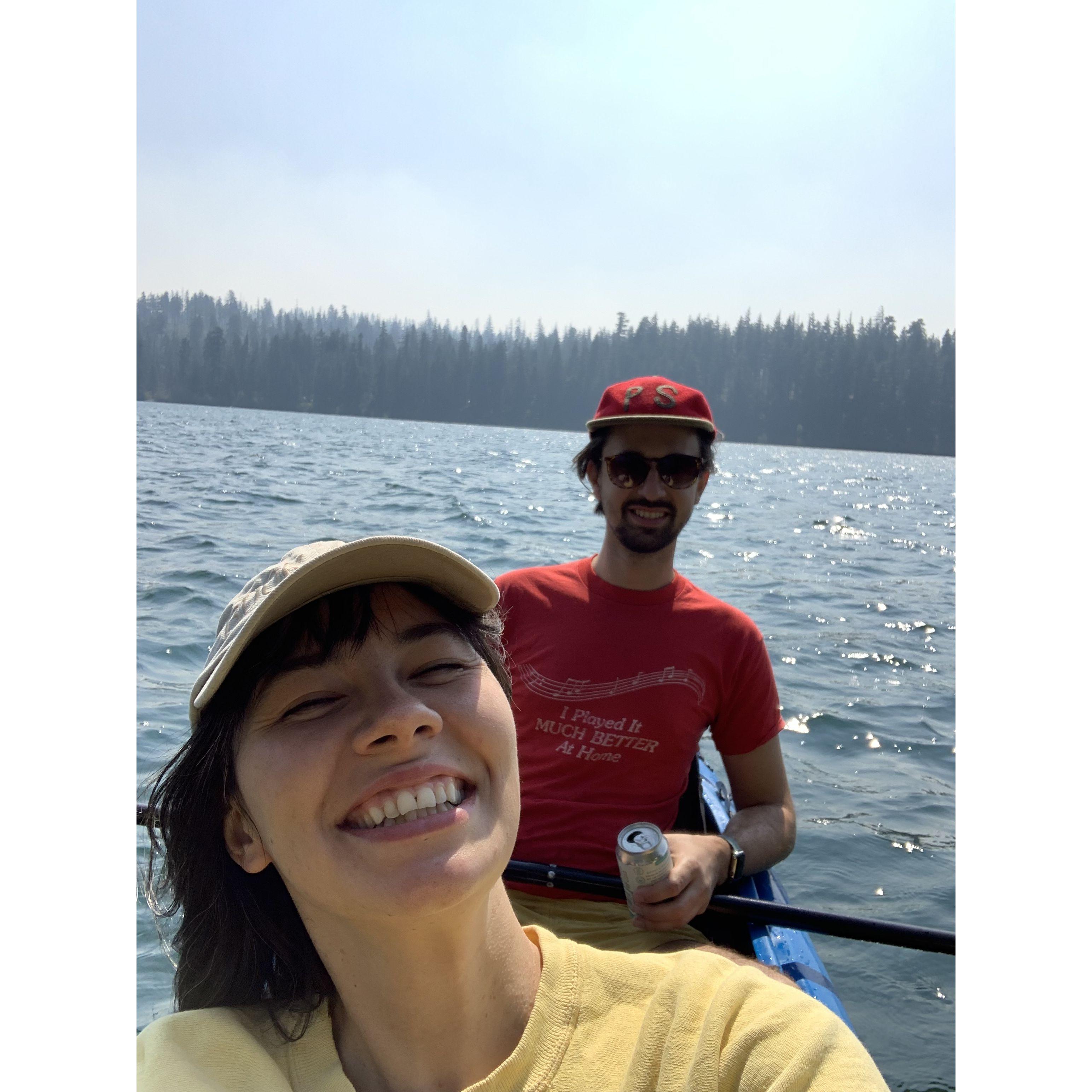 On our first trip to Suttle Lodge together, September 2021