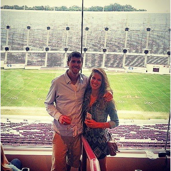 Meeting Virginia Tech President, Tim Sands, in the Presidential Suite at Lane Stadium!