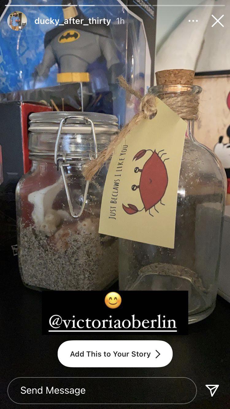 I wrote him a letter and put it in a bottle with sand from my trip to Ft. Lauderdale the week after we "defined our relationship" (I thought we were dating at this point but we weren’t yet LOL)😂