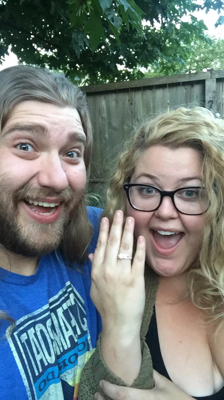 Immediately following the proposal in our garden!