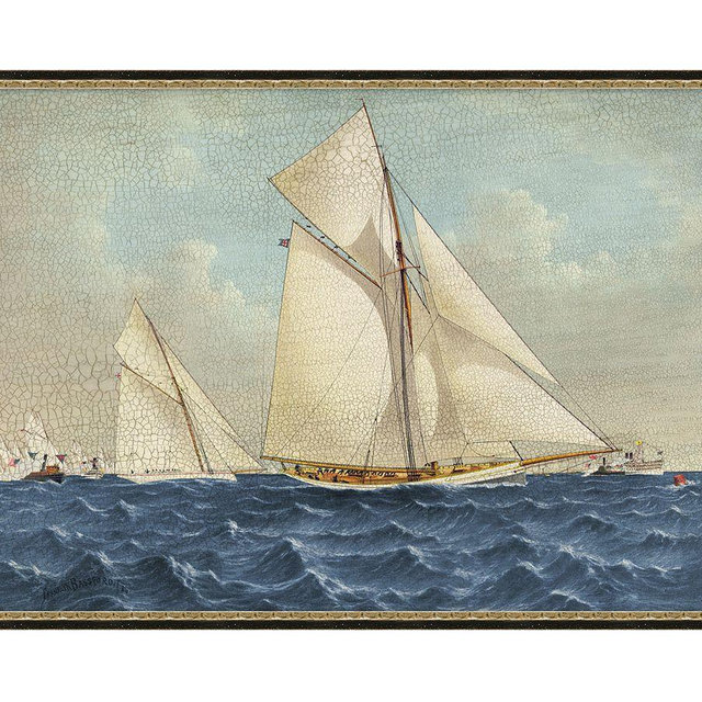 Antique Yachts Canvas, 31 x 23"