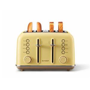 BUYDEEM DT640 4-Slice Retro Toaster with Extra Wide Slot, Independent Controls