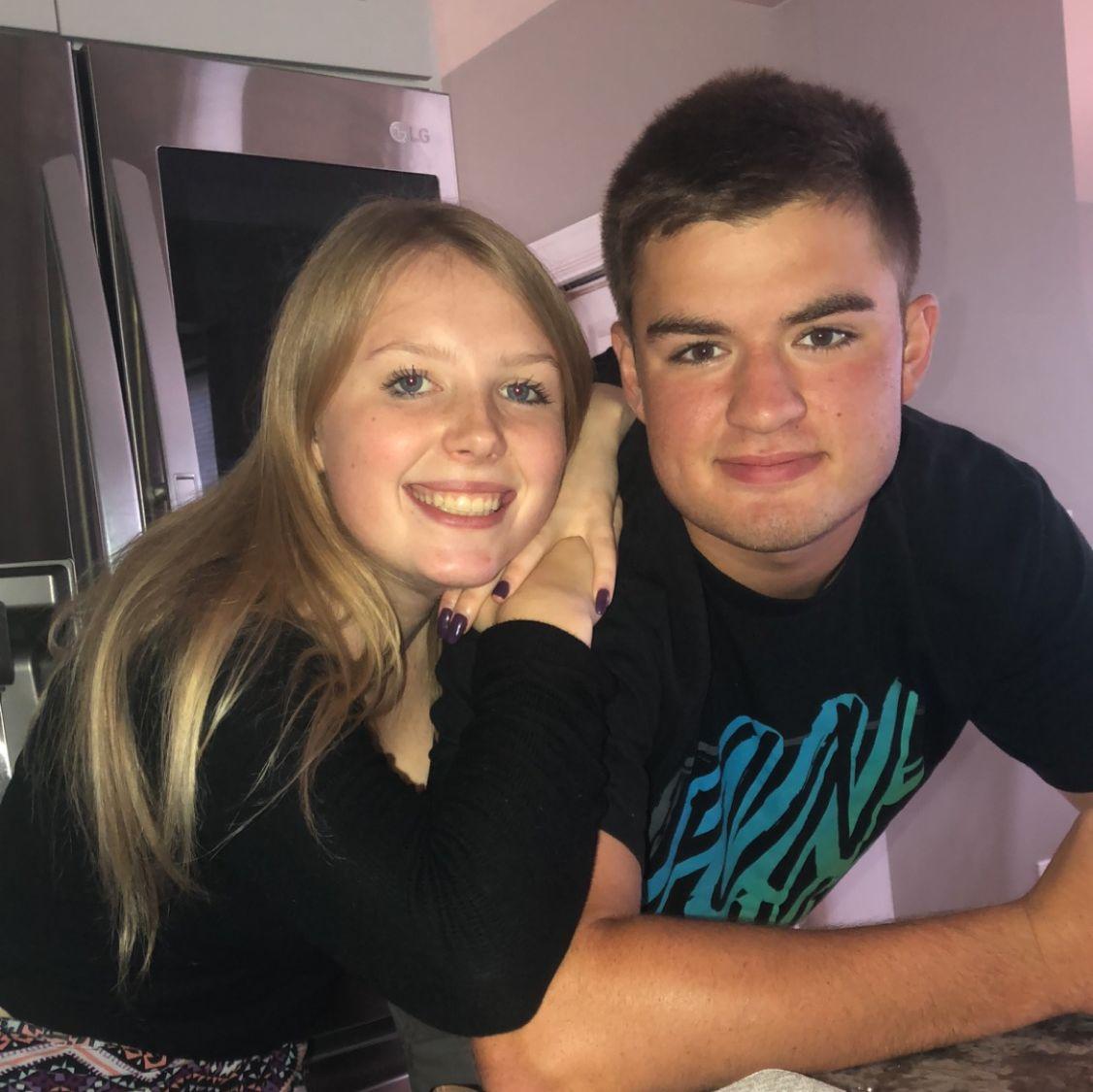 Megan and Zack in high school