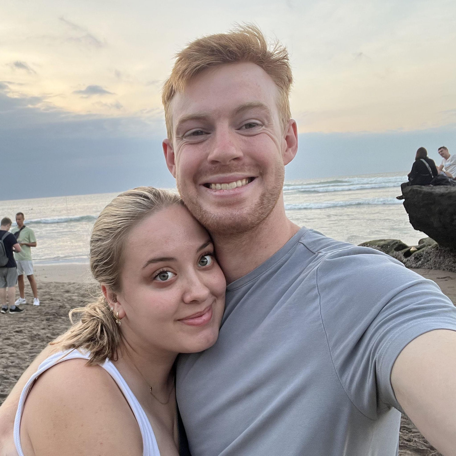 On the beach in Bali