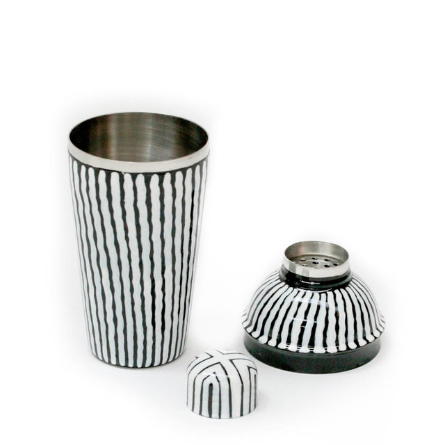 Hand Painted Zebra Cocktail Shaker