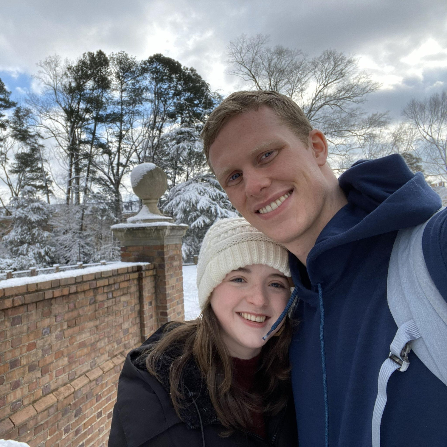 Snowy walk around campus