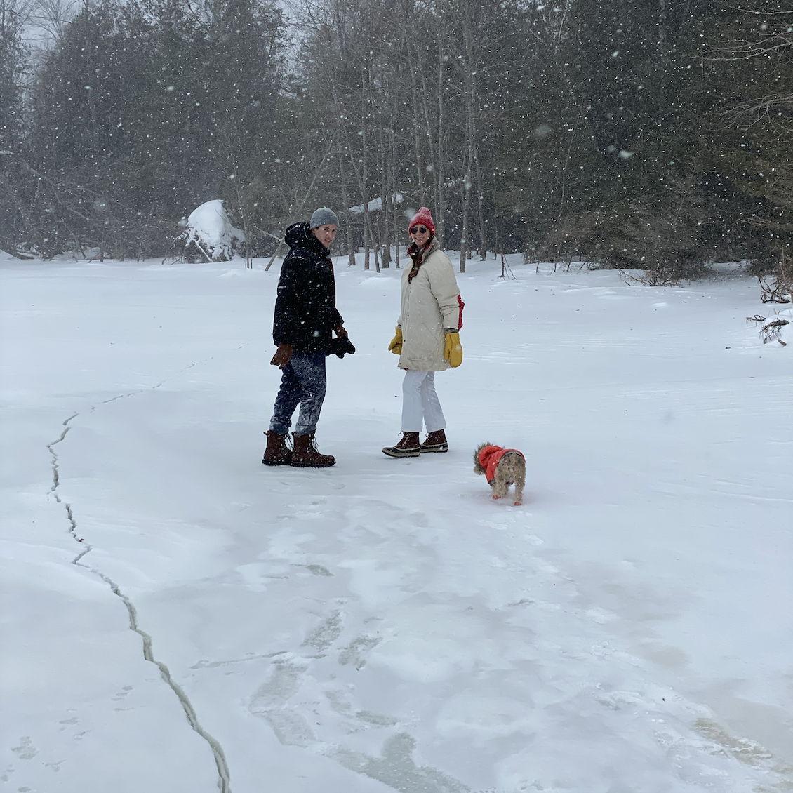 Winter fun at the Gustman's middle-of-nowhere U.P. cabin