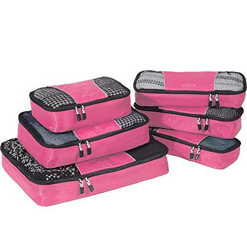 eBags Classic Packing Cubes for Travel - 6pc Value Set - (Peony)