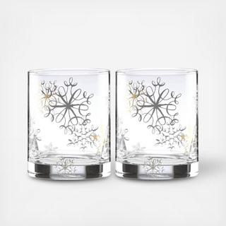 Jingle All The Way Double Old Fashioned Glass, Set of 2