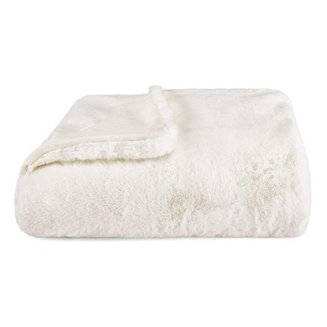 Vera Wang Lapin Throw Blanket, 50 x 60, White
