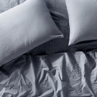 Organic Crinkled Percale 4-Piece Sheet Set
