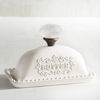 Hostess Collection Ceramic Butter Dish with Lid