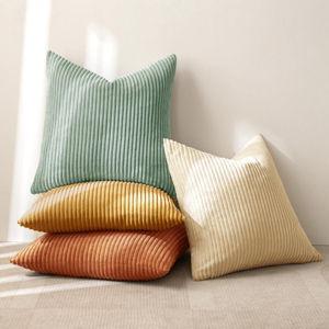 Farmhouse Throw Pillow Covers 20x20 Inch Set of 4 - Orange Teal Gradient Series