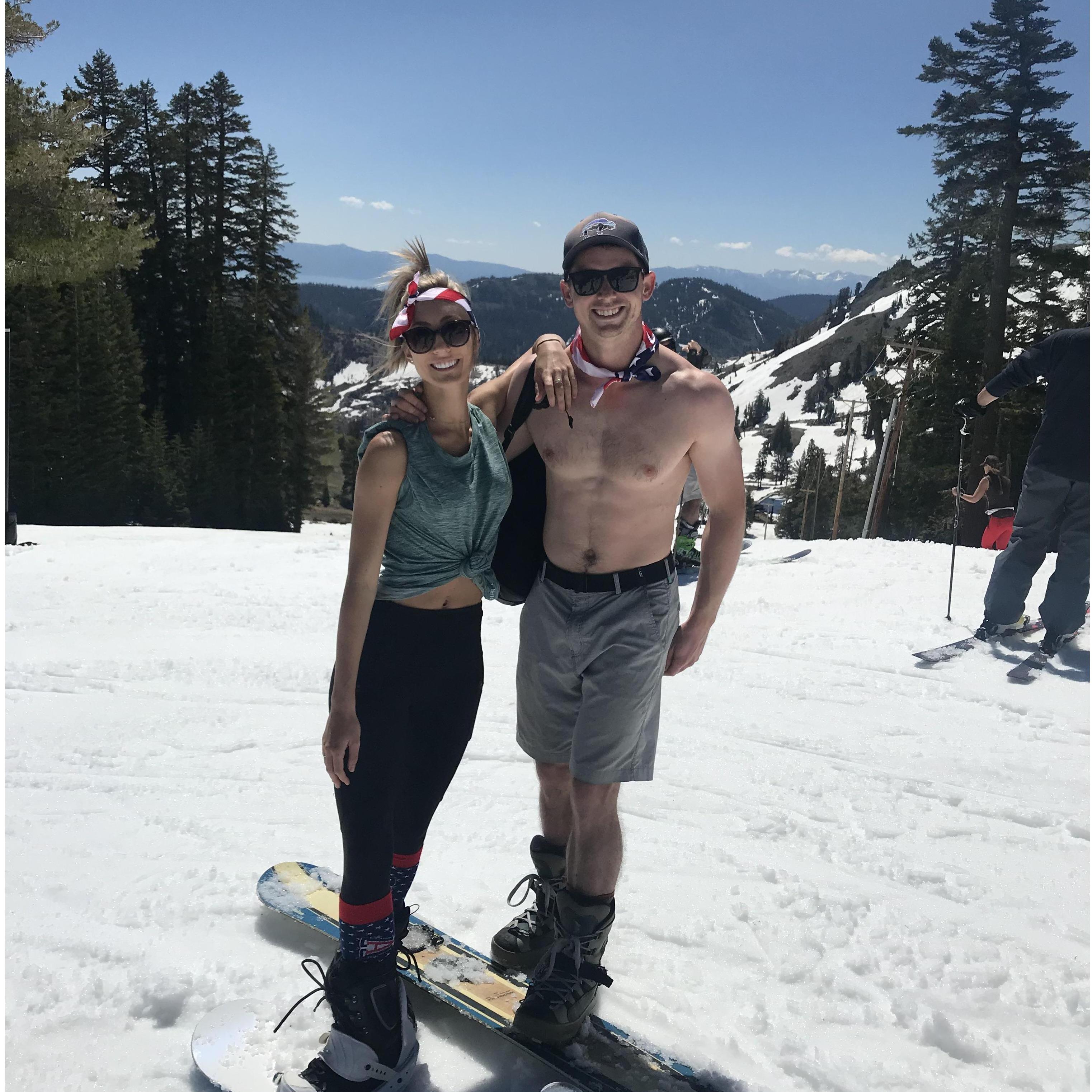 Snowboarding in Tahoe 2019