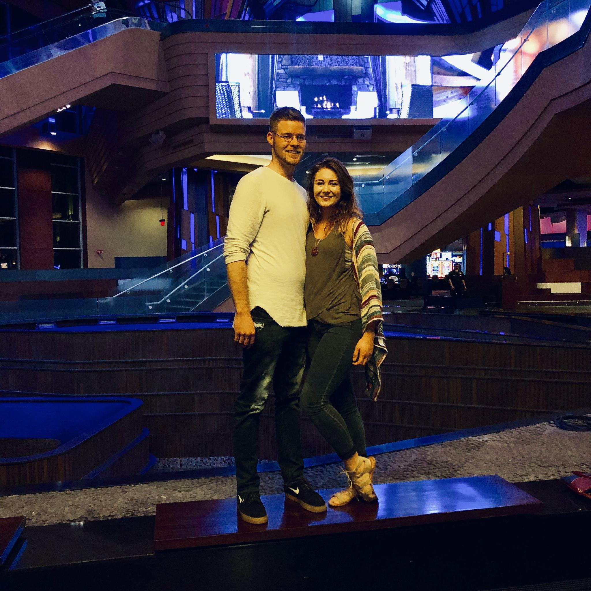 Our first date at Harrah's Casino in Cherokee, NC.