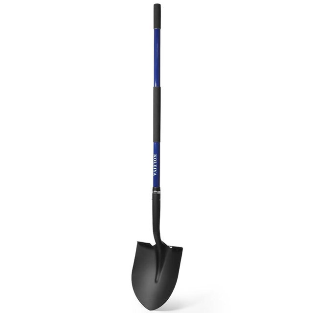 KOLEIYA Shovel,Shovels for Digging Heavy Duty with Fiberglass Handle,Spade Shovel for Gardening Trenching Planting Transferring,57 inches,Blue