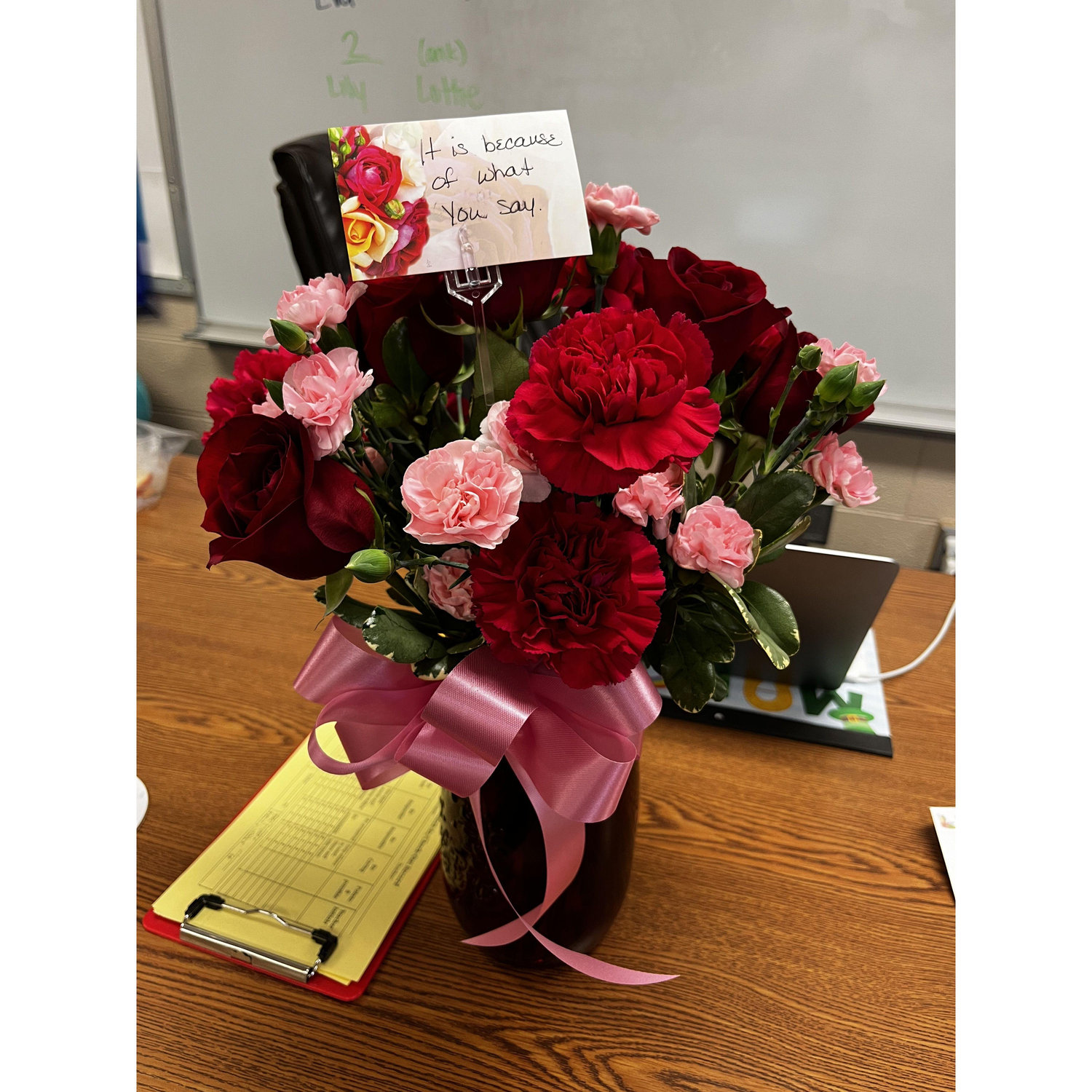 Part 1 of the proposal.  I received these at lunch during work.