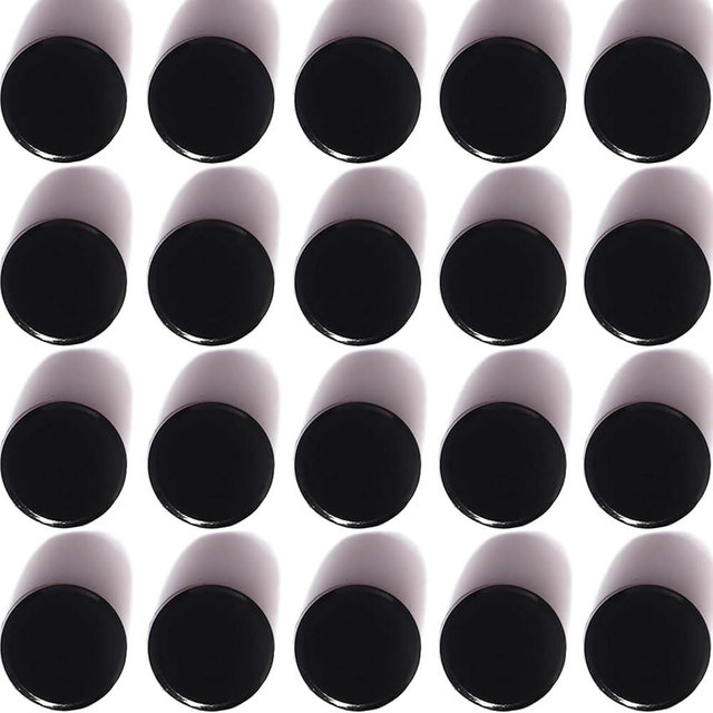 ZDZBLX Fridge Magnets, 20 Pcs Strong Small Round Magnets for Whiteboard, Cute Mini Heavy Duty Magnets for Refrigerator, Crafts, Locker, Kitchen, Office - Black