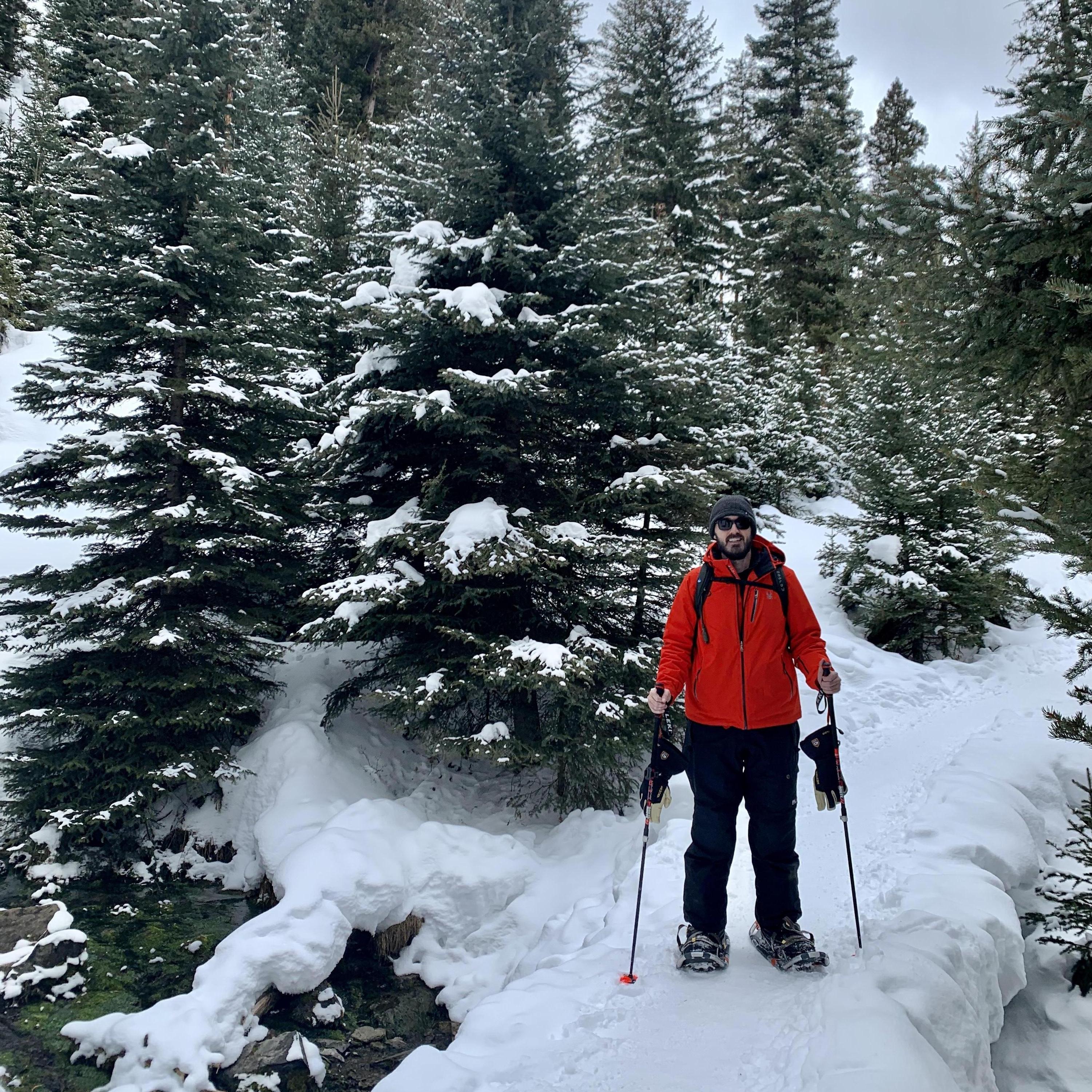 February 26th, 2020 - Getting engaged while snowshoeing at Ousel Falls in Big Sky, Montana