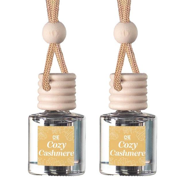 CANDECraftCo Car Air Hanging Fragrance Oil, Car Auto Freshener for Essential Oils, Scents Fragrance Aromatherapy Automobile Diffuser, Long Lasting (Cozy Cashmere)