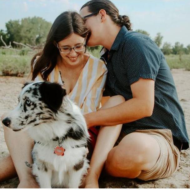 Of course we had to get a photo with our Ring Bearer, Chevy!