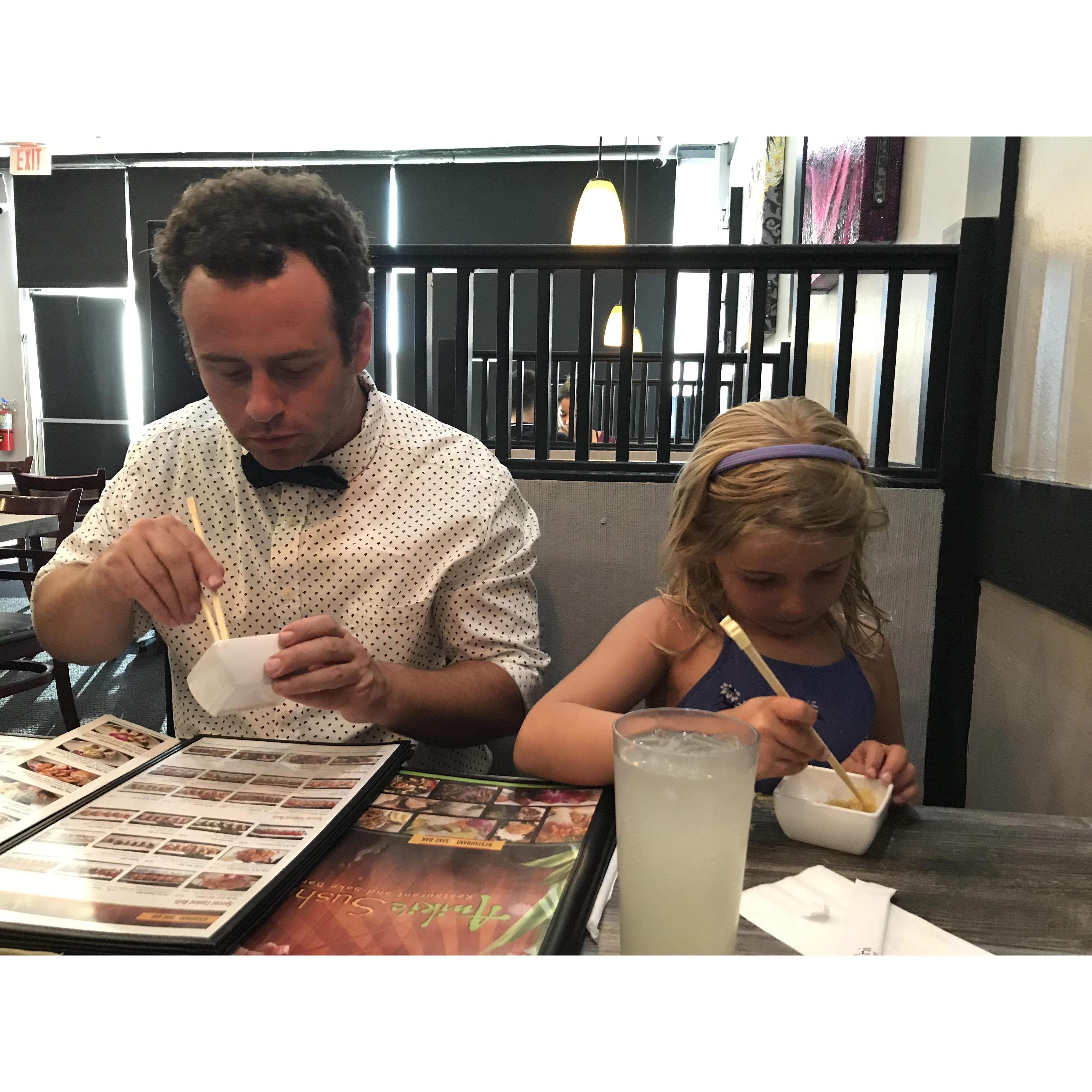 Sushi Time! Caylee's birthday dinner. 2019