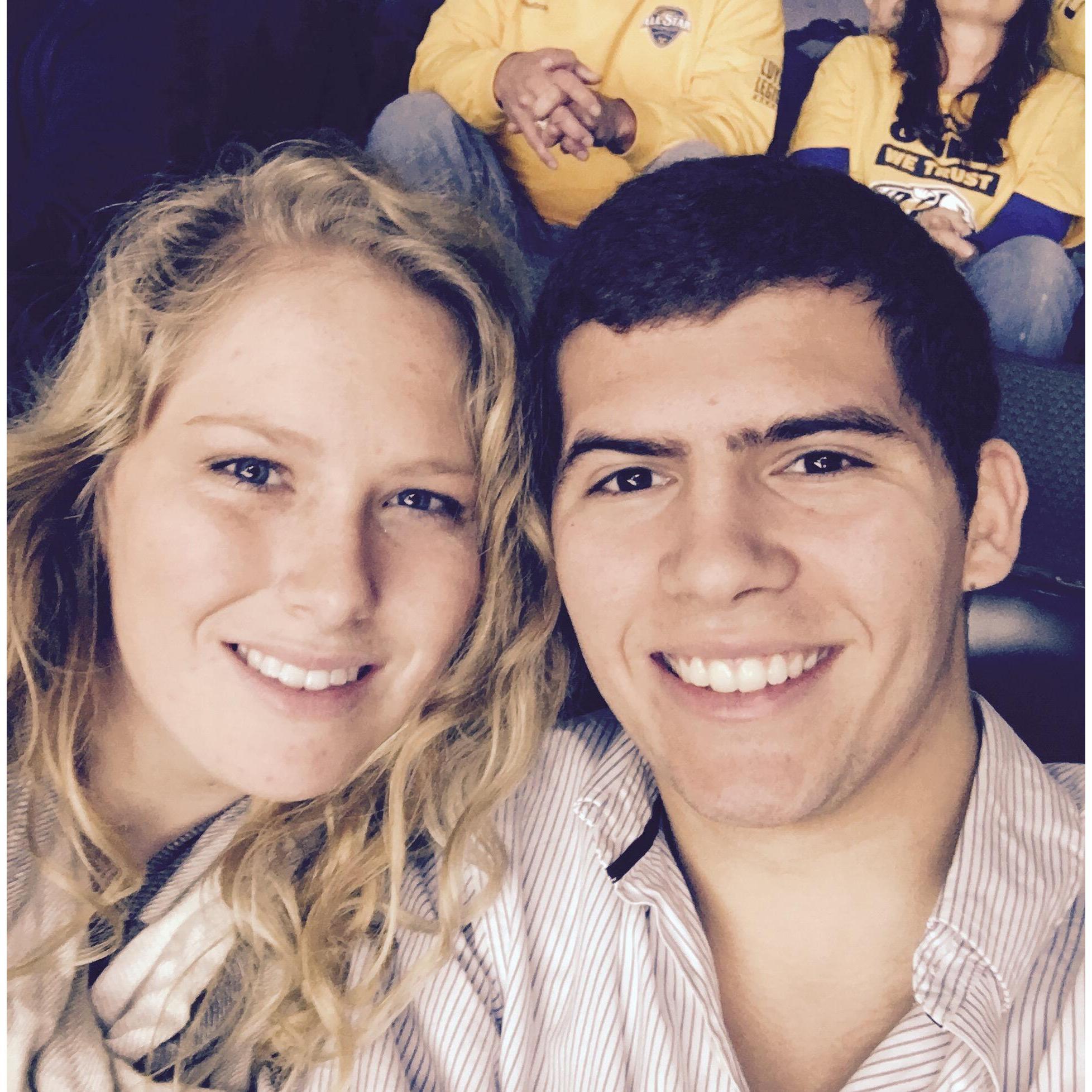 Our 1st Pred's game! 2015