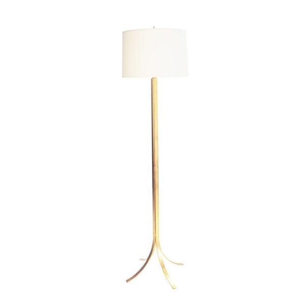 Worlds Away Dempsey Floor Lamp- Gold