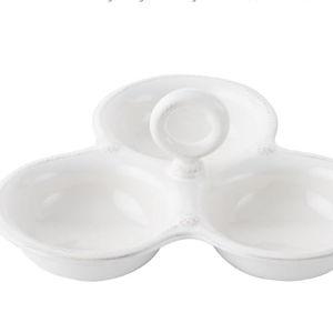 Juliska Berry & Thread Triple Bowl Server - Whitewash