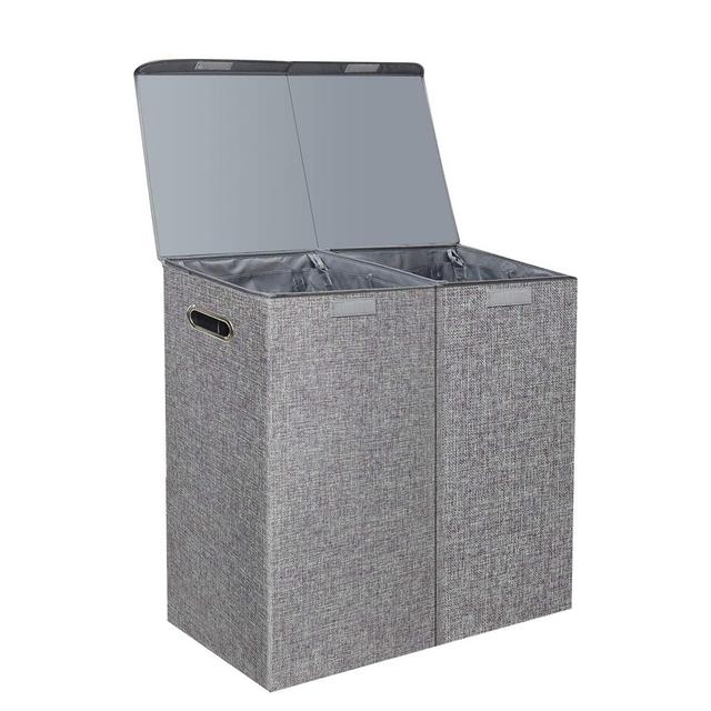 Double Laundry Hamper with Lid