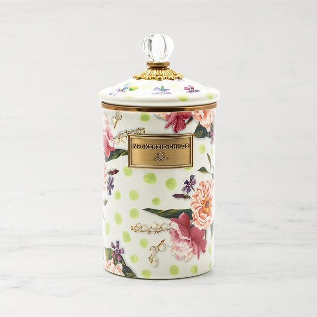 Mackenzie-Childs Wildflowers Enamel Canister, Large