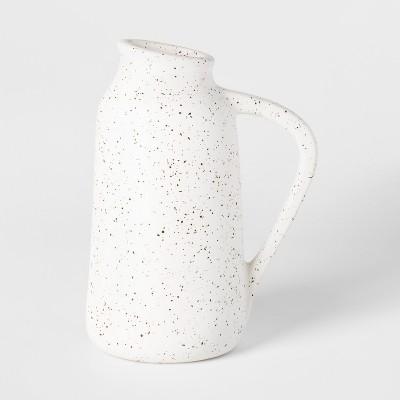 Vase Watering Can Speckled Glaze - White - Threshold™