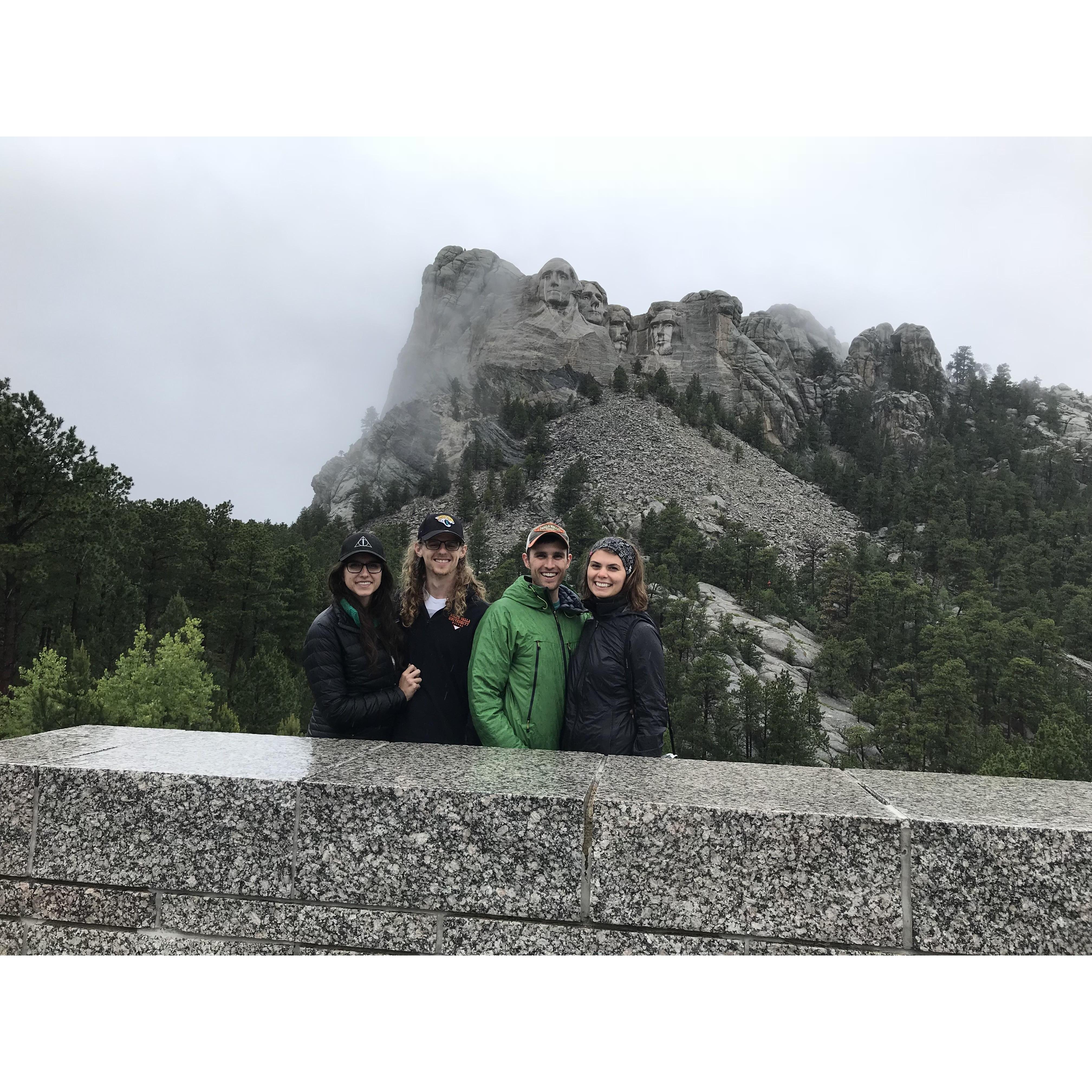 Mt. Rushmore stop on our road trip with friends