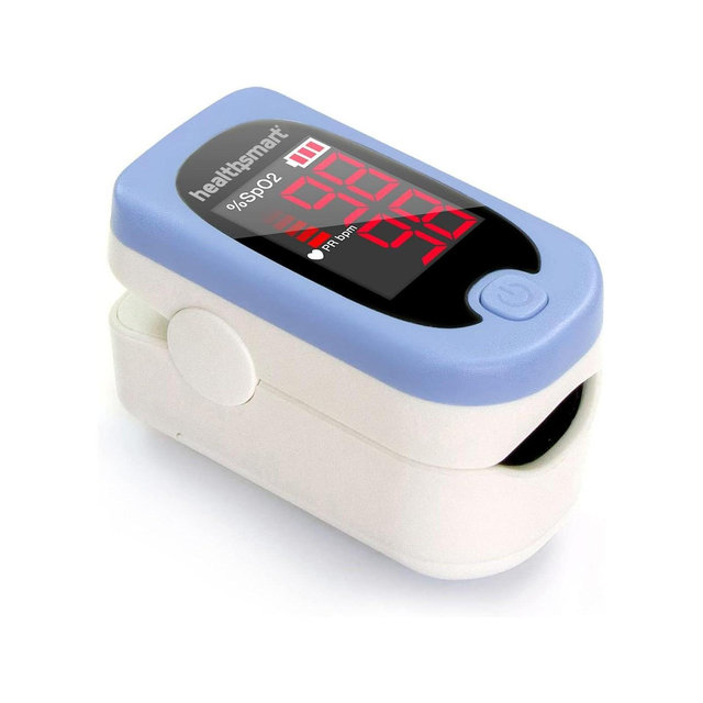 HealthSmart Fingertip Pulse Oximeter with LED Display – Tracks Oxygen, Pulse Rate & Bar, FSA/HSA Eligible