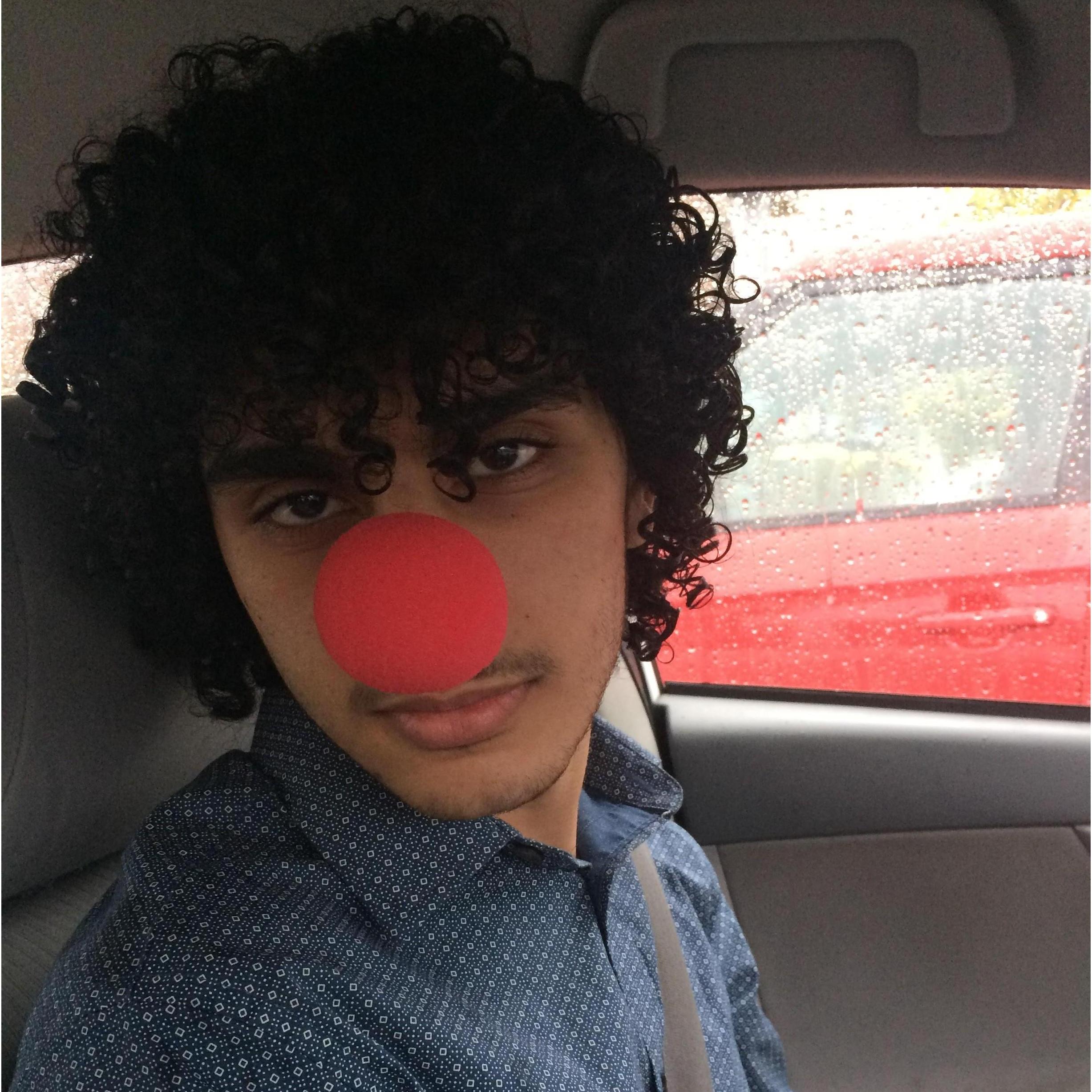 The party really got started once Tony got that clown nose on.
