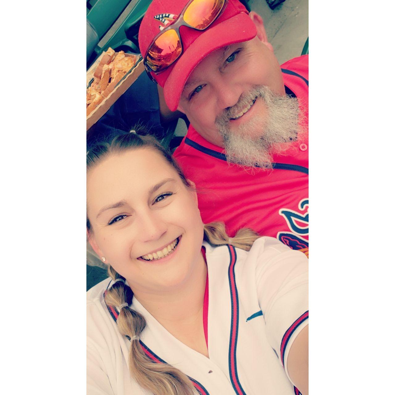 Literally the only time I can get Chris to take a picture is when we attend a Braves Game!