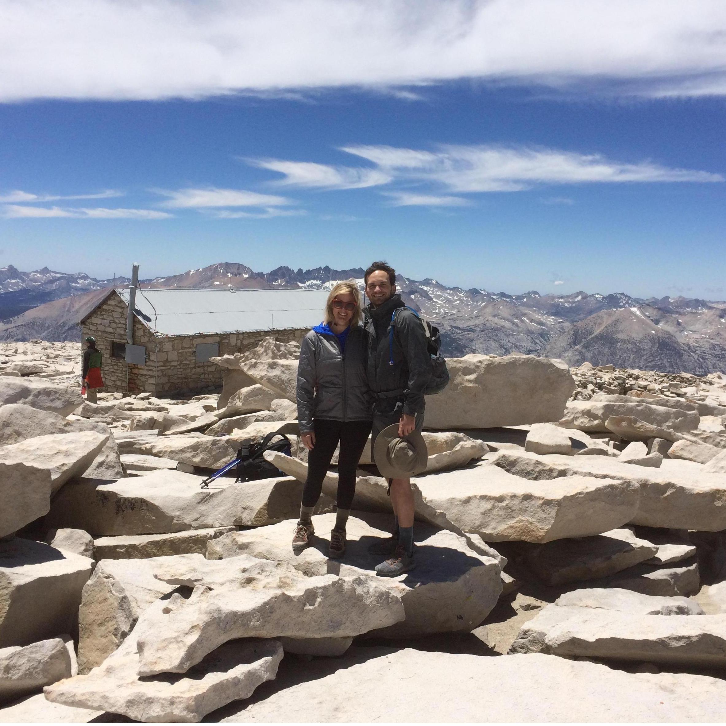 At the summit of Mt Whitney