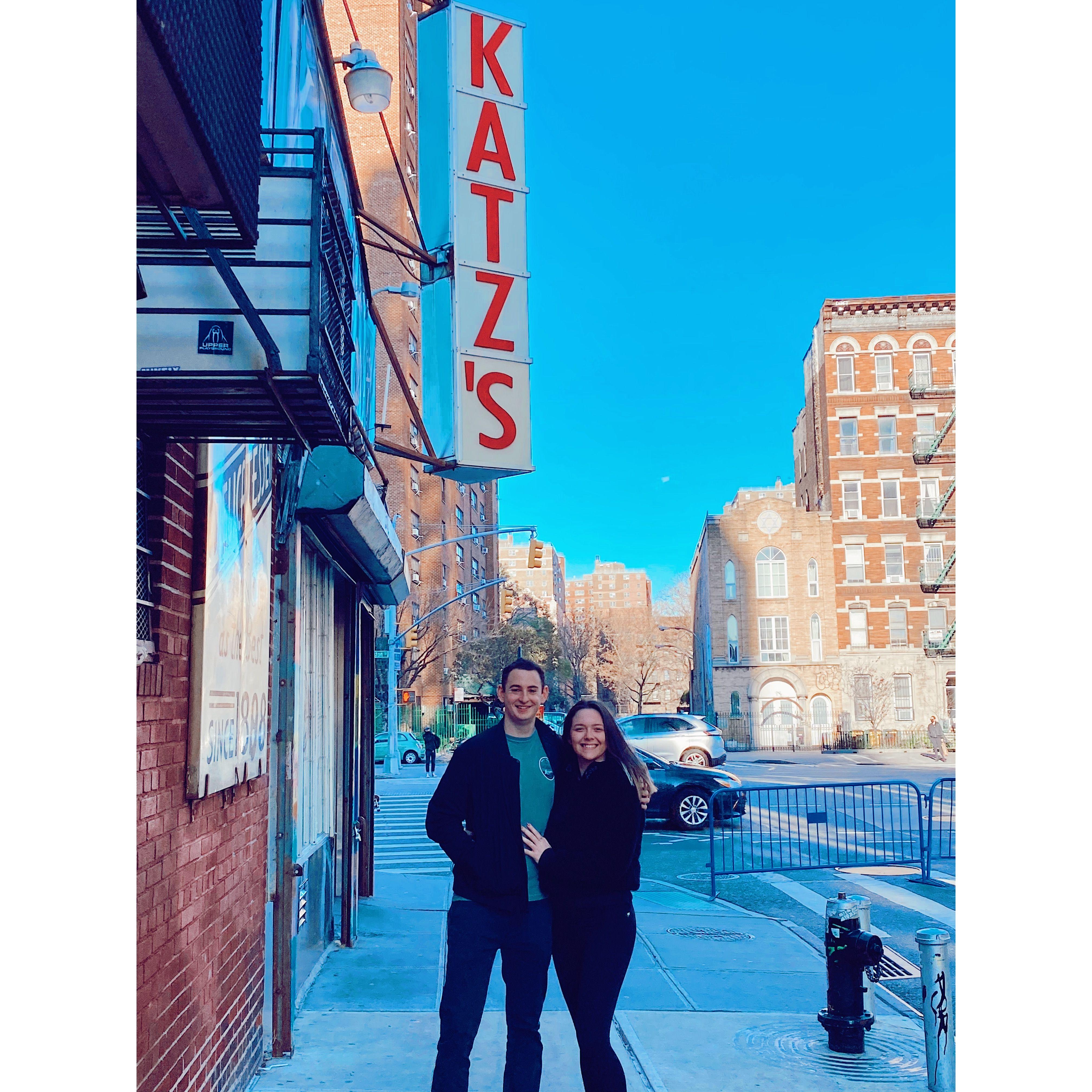 Our first Katz Deli experience together! It was magical!