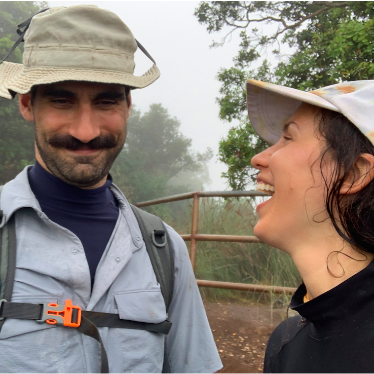 After hiking in the Hawaiian rain for 4 hours, one must laugh!