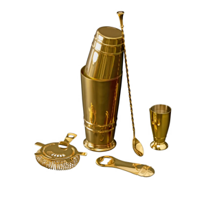 Fortessa Signature Gold Bartender Essentials Kit
