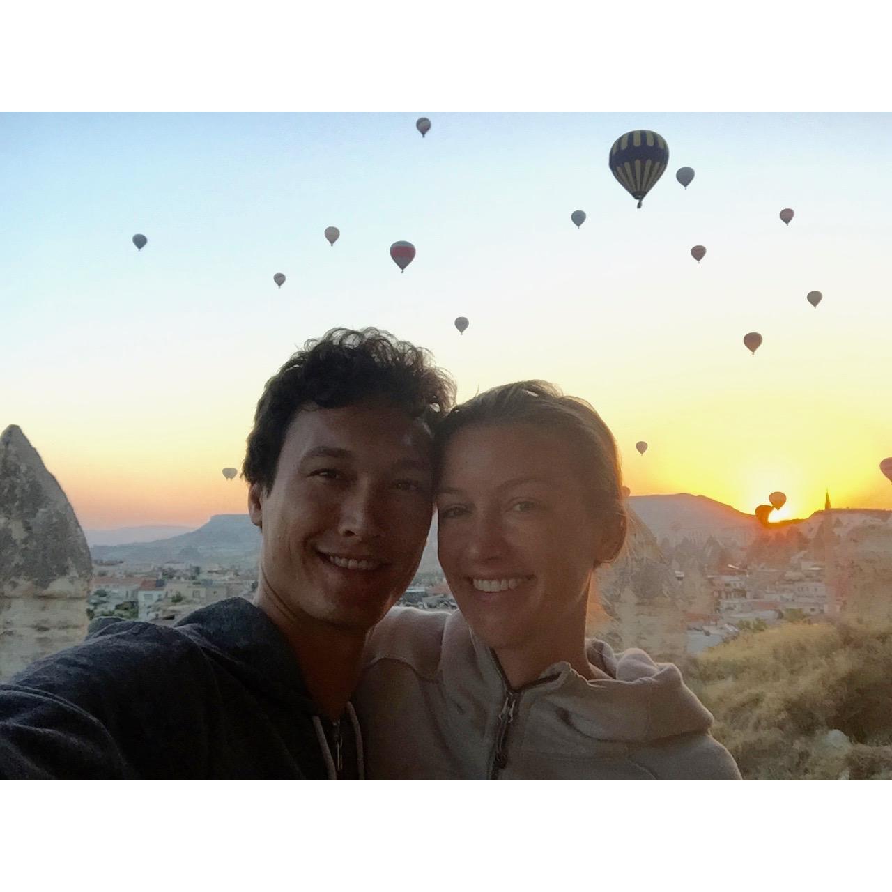 Hot air balloons in Cappadocia, Turkey