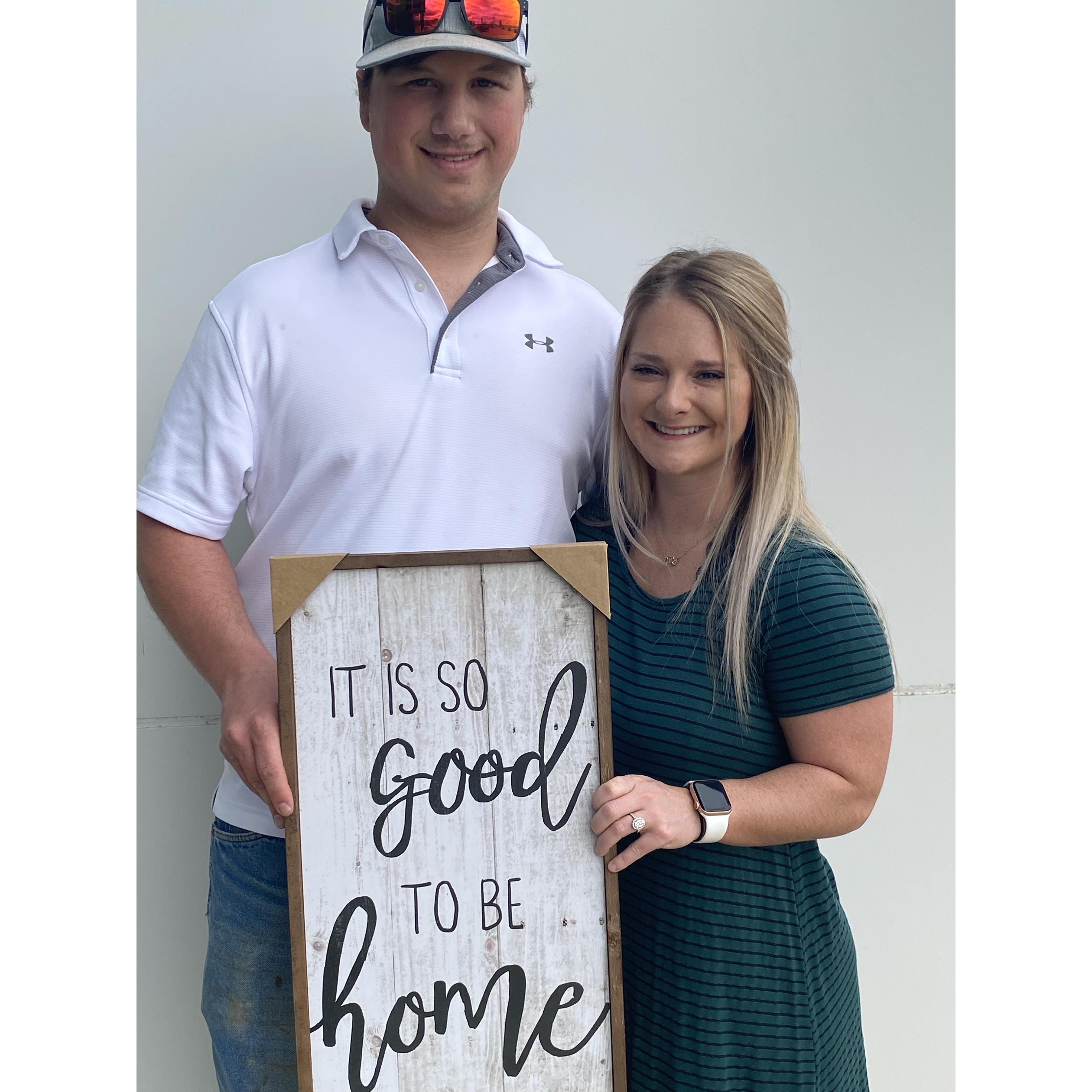 The day we bought our land, where we will build our forever home together!