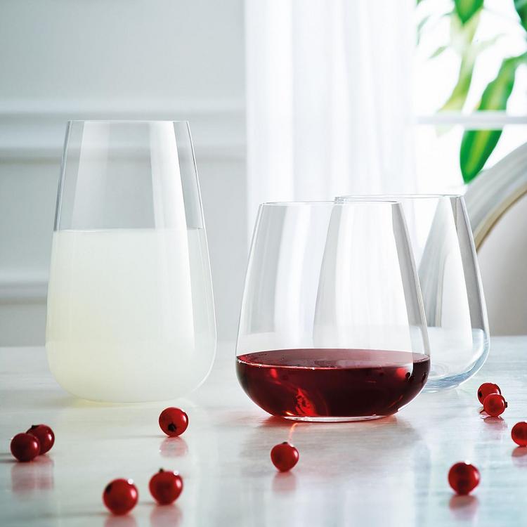 ELIXIR GLASSWARE Stemless Red Wine Glasses Set of 4