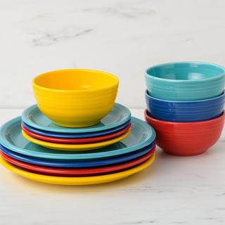 Bistro Coupe 12-Piece Assorted Dinnerware Set, Service for 4