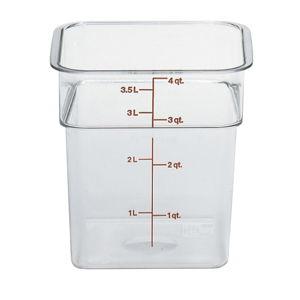 Cambro 4SFSCW135 Camwear® 4 qt. Clear Polycarbonate Food Storage Container