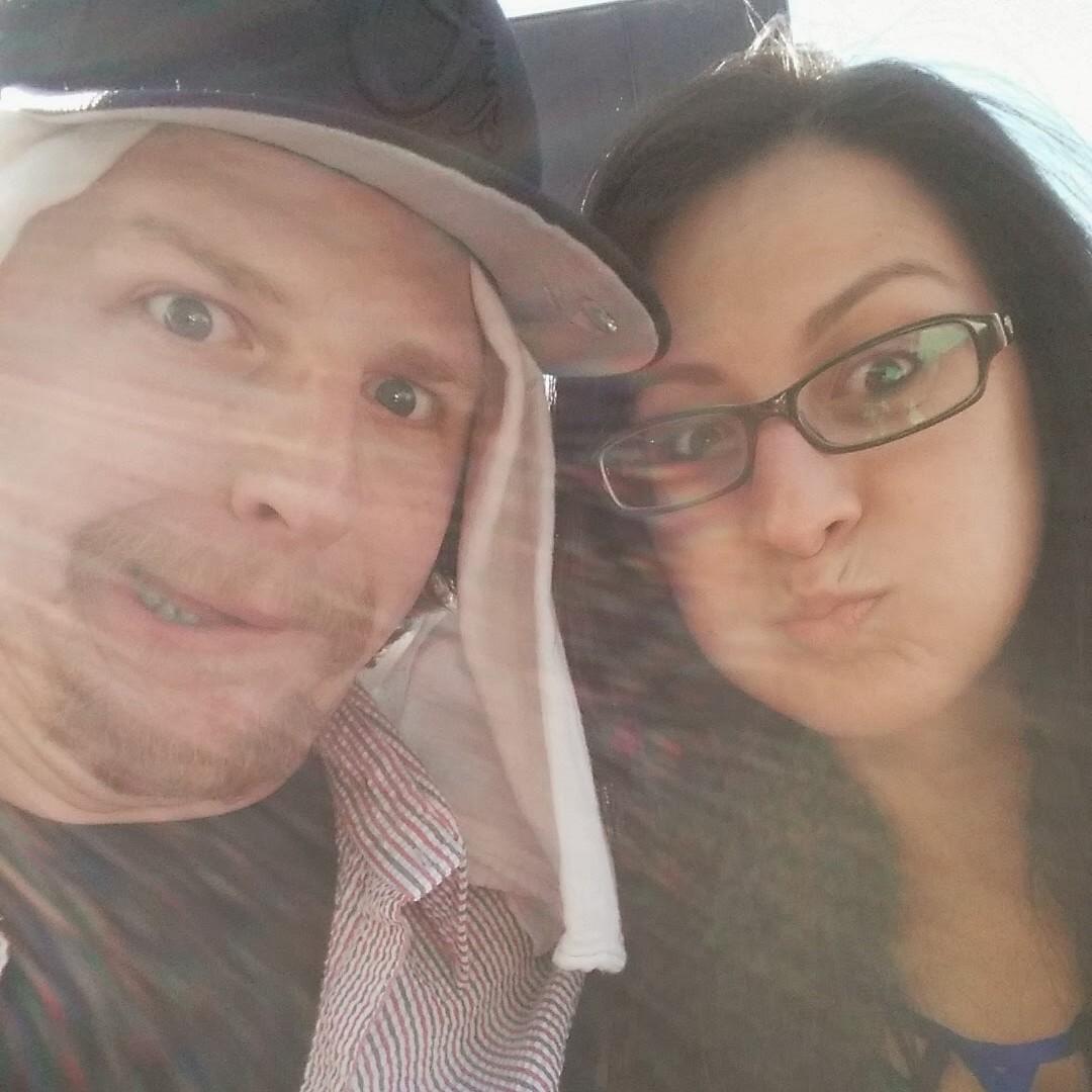 Turns out we both love making faces in pictures!