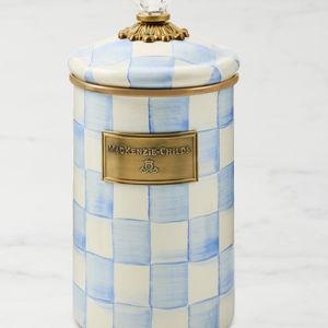 MacKenzie-Childs Large Sky Check Canister