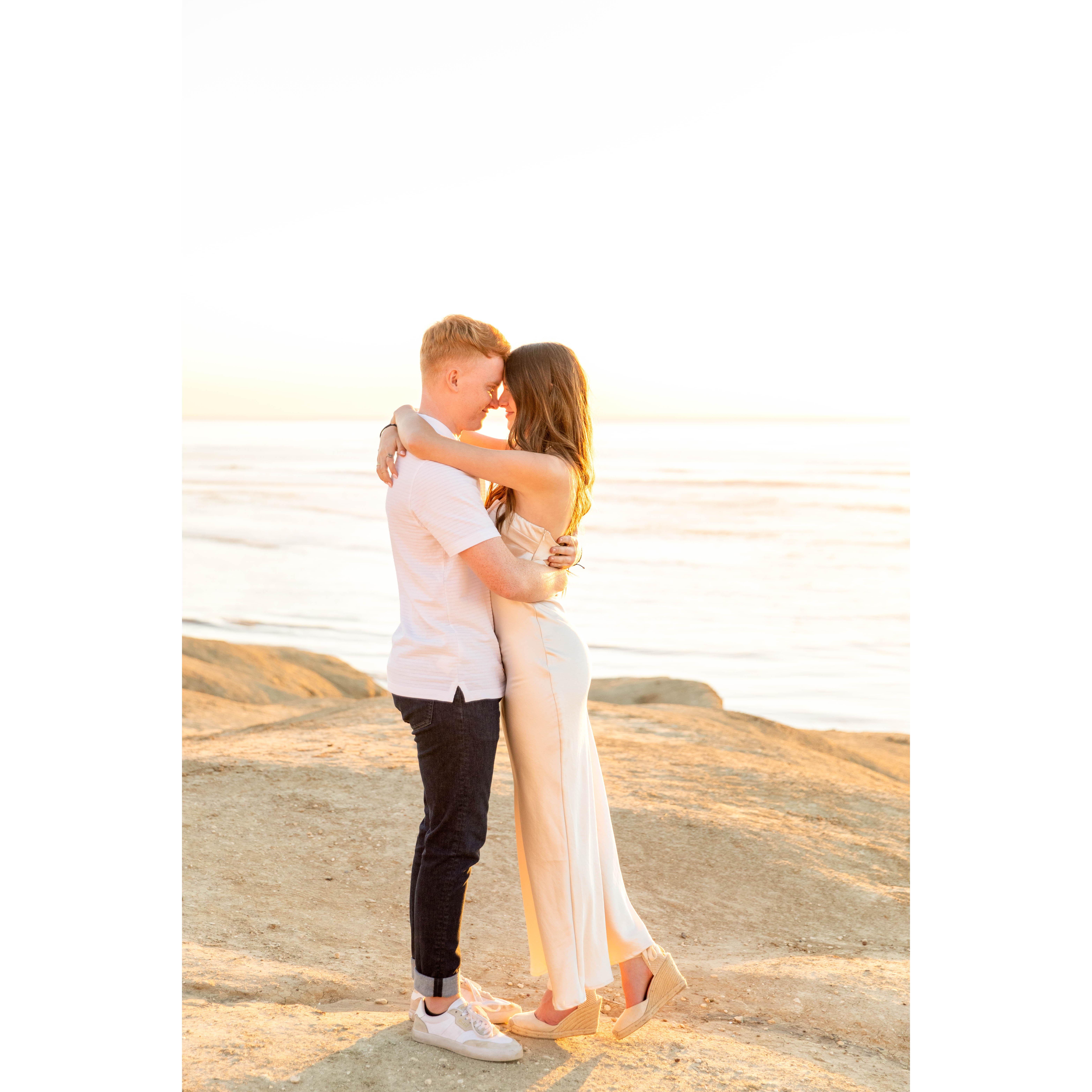 Sweet moments after the proposal.