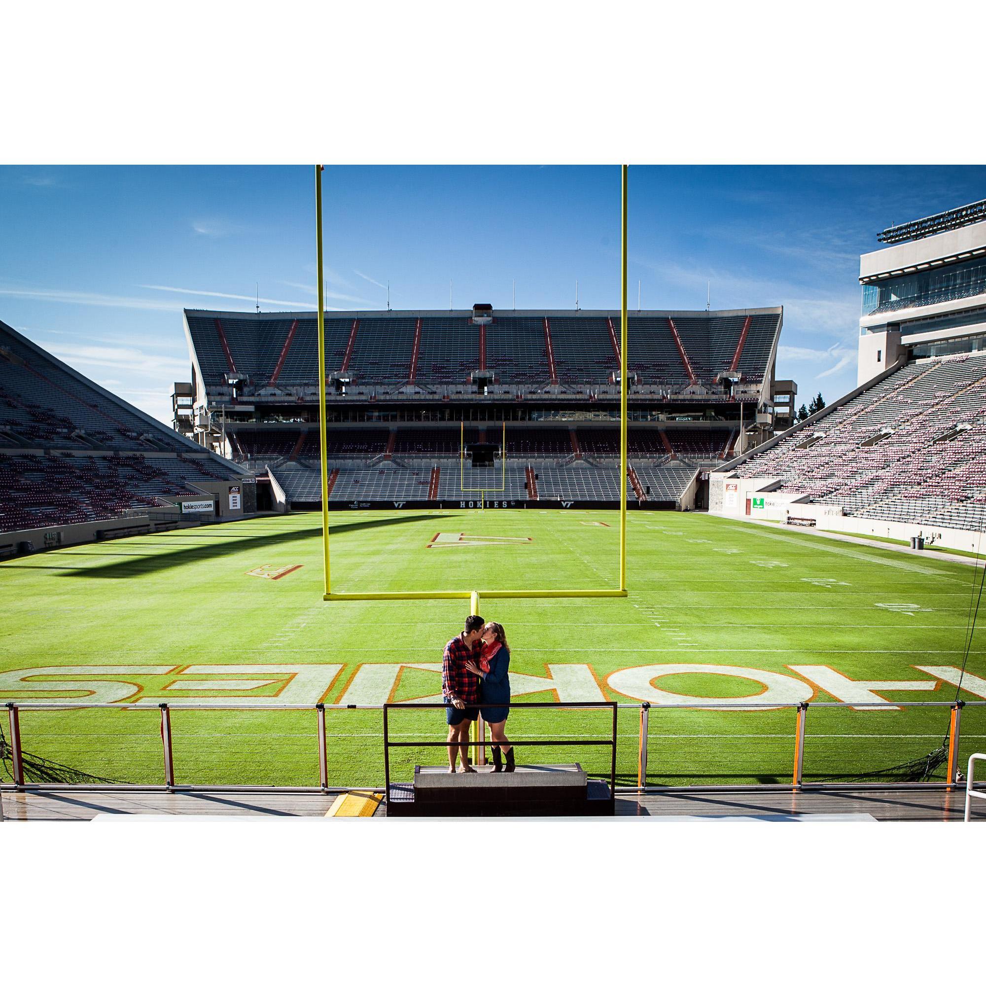 Engagement photo shoot at Virginia Tech